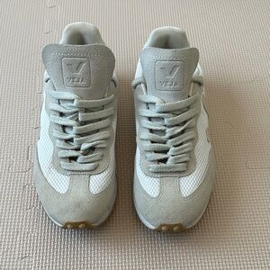 Veja Light Gray and White Casual Sneakers